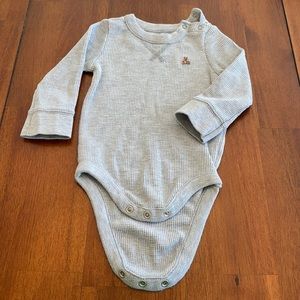 Baby Gap 6-12 month gray long sleeve one piece